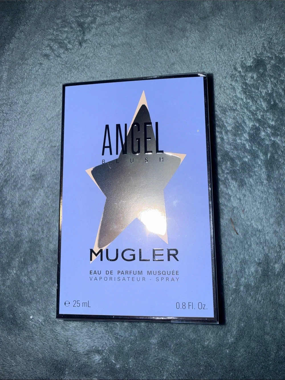 Mugler Angel Blush Wall Art - Light Blue with Metallic Star